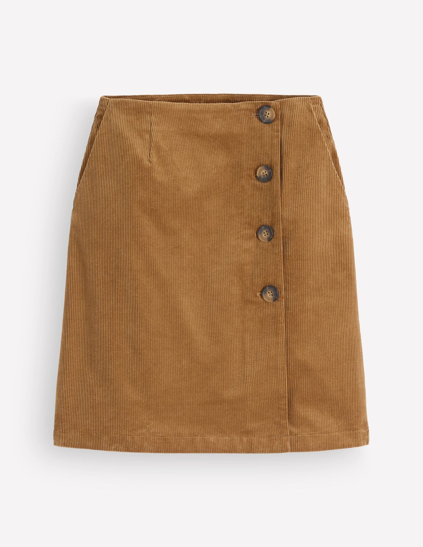 Evelyn Button Cord Wrap Skirt-Gingerbread