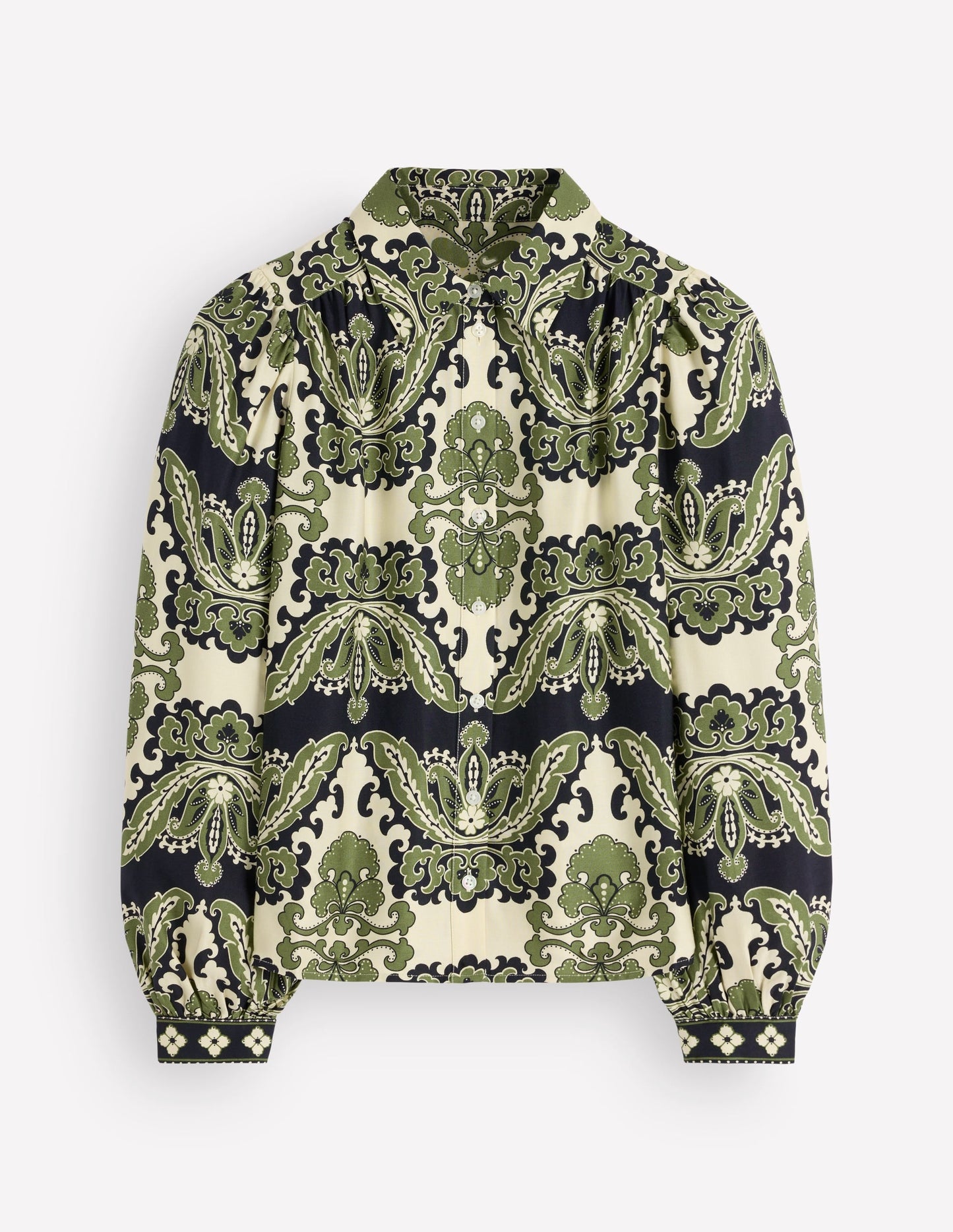 Long Sleeve Printed Shirt-Multi, Blossoming Gardenia