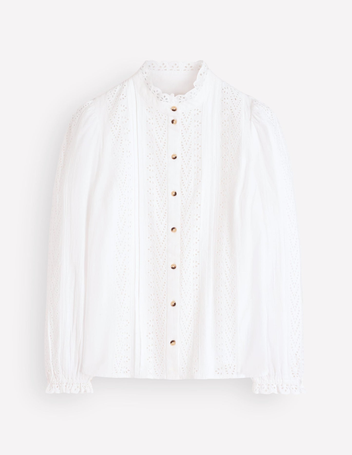 Broderie Cotton Top-Ivory Broderie