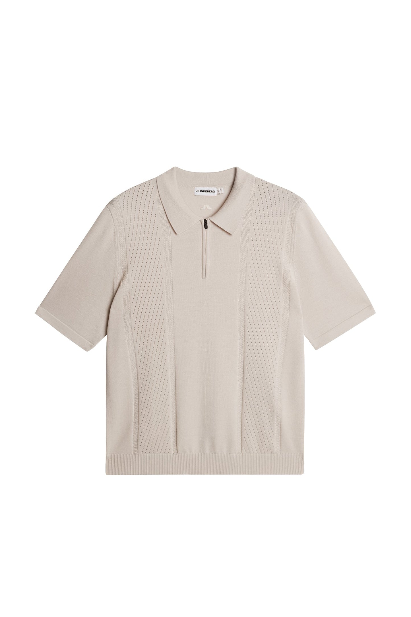 Remy Structure Zip Knit Polo / Moonbeam