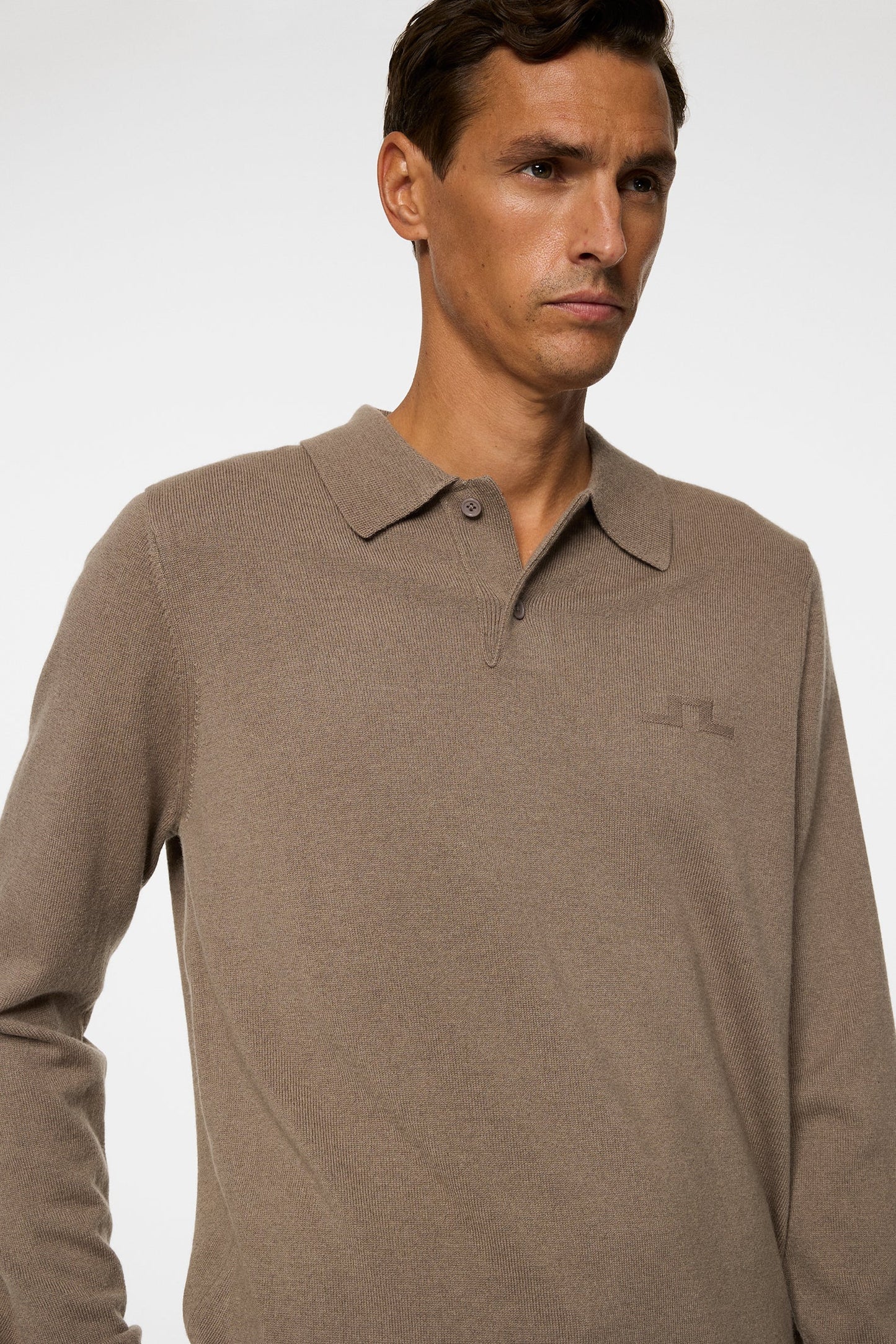 Edgar Knitted Wool Polo / Brindle