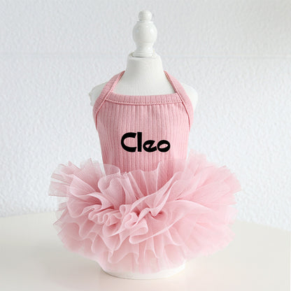 Robe Tutu Moelleuse Personnalisée avec Nom pour Animal de Compagnie | inCloth40