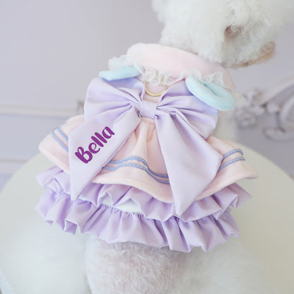 Personalized Name Pet Bowknot Dress | inPet27
