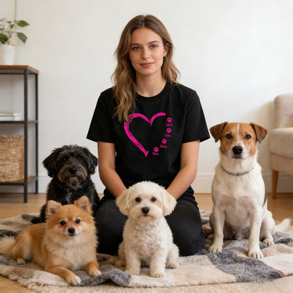 Personalized Mother's Day Pet Mom Heart T-Shirt | inCloth58