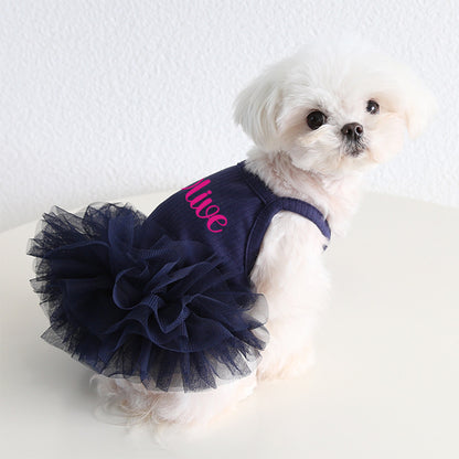 Robe Tutu Moelleuse Personnalisée avec Nom pour Animal de Compagnie | inCloth40