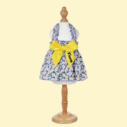 Personalized Floral Bowknot Pet Dress | inCloth12