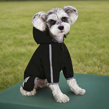 Personalisierter, wasserdichter Haustier-Regenmantel mit Namen | inCloth37