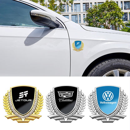 Heißer Verkauf 🎉50 % RABATT🎉3D Weizenohr Diamant Metall Kreativer Autoaufkleber