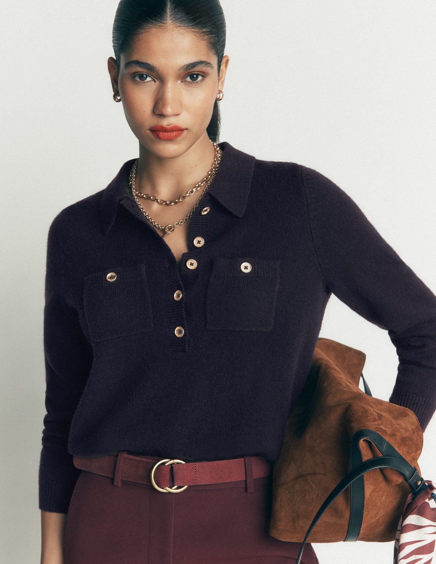 Marianne Merino Wool Jumper-Navy