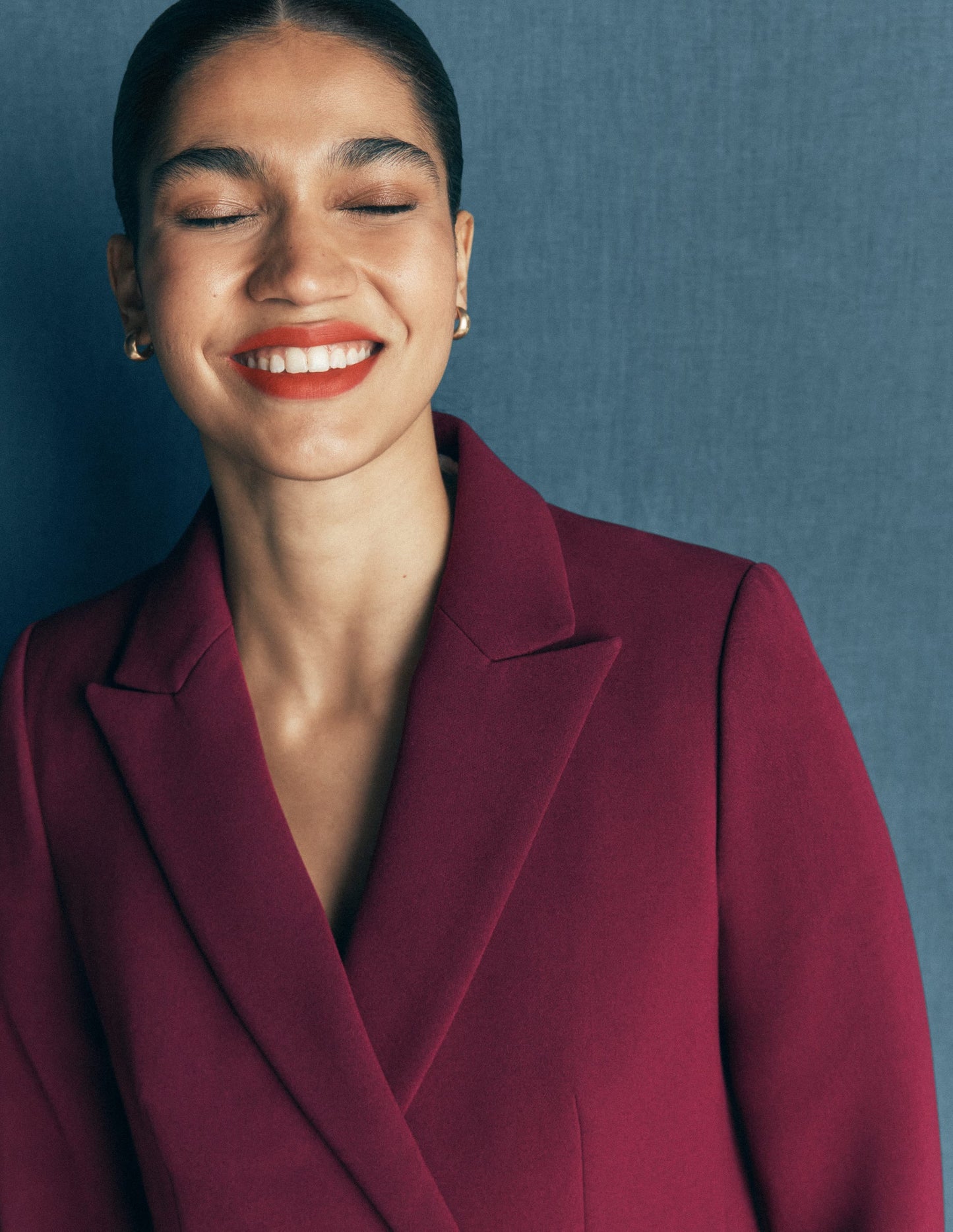 Keswick Double Breasted Blazer-Deep Wisteria
