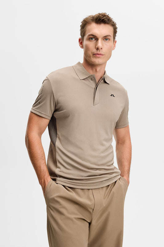 Neri Hybrid Knit Polo Shirt / Brindle