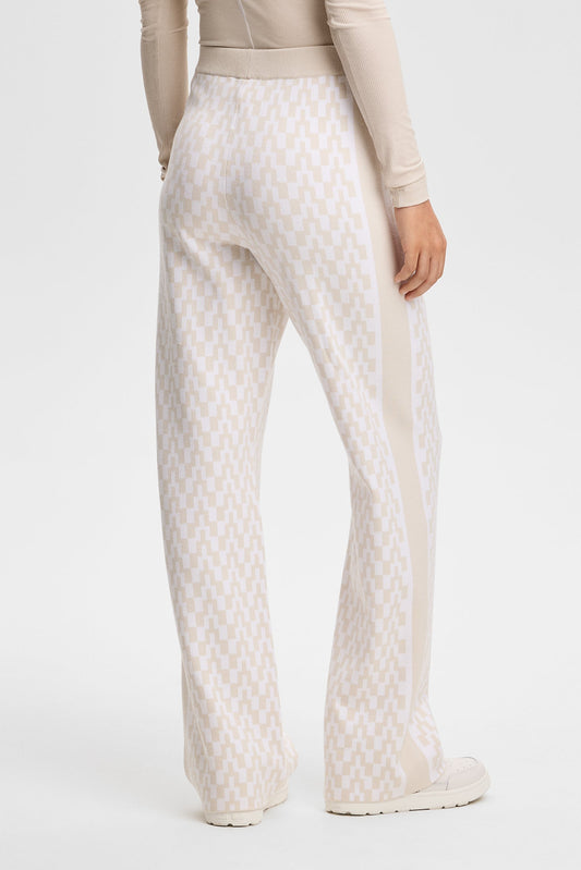 Kera Knitted Jacquard Pant / Bridge Stack Moonbeam M