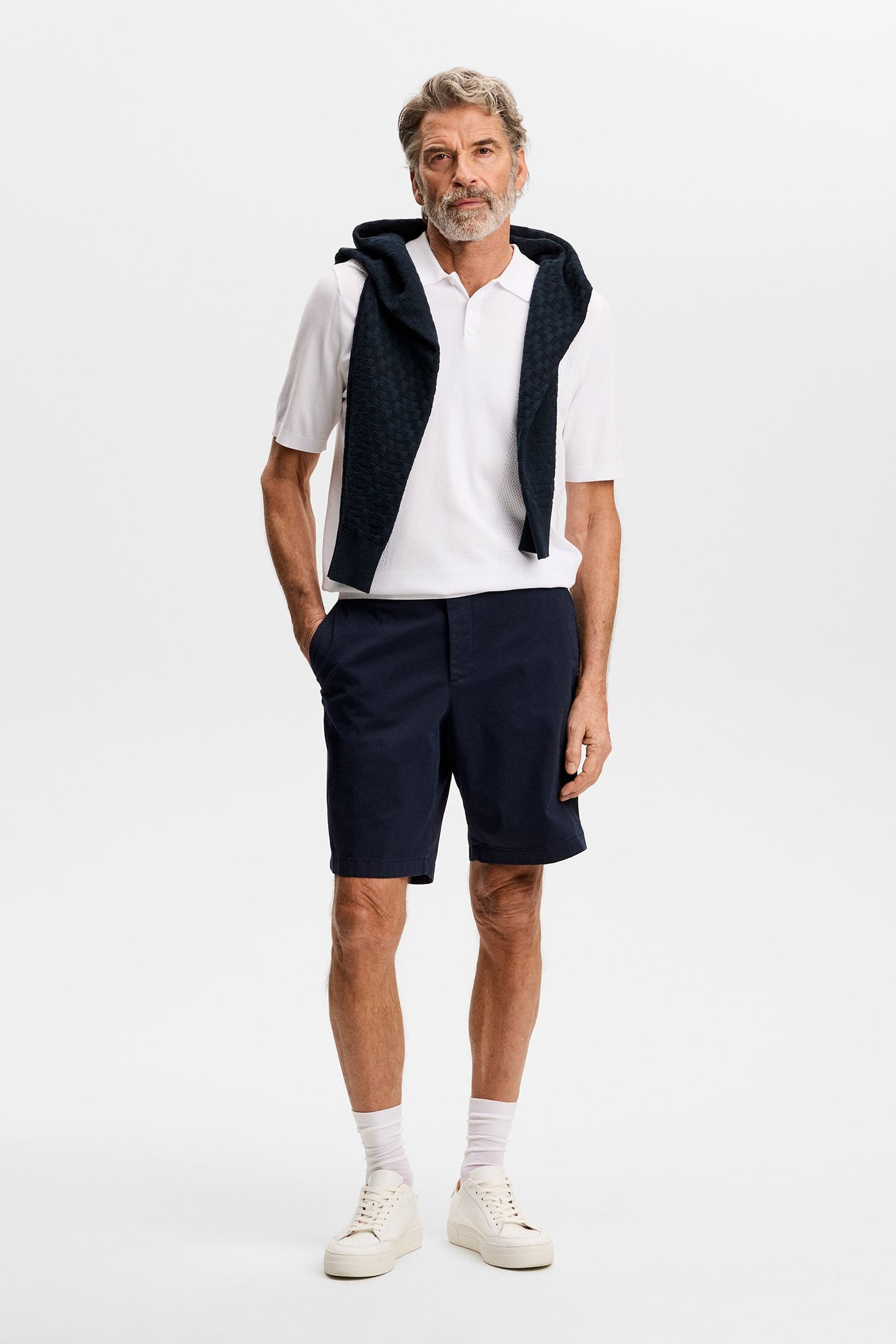 Shane Cotton Stretch Shorts / Navy