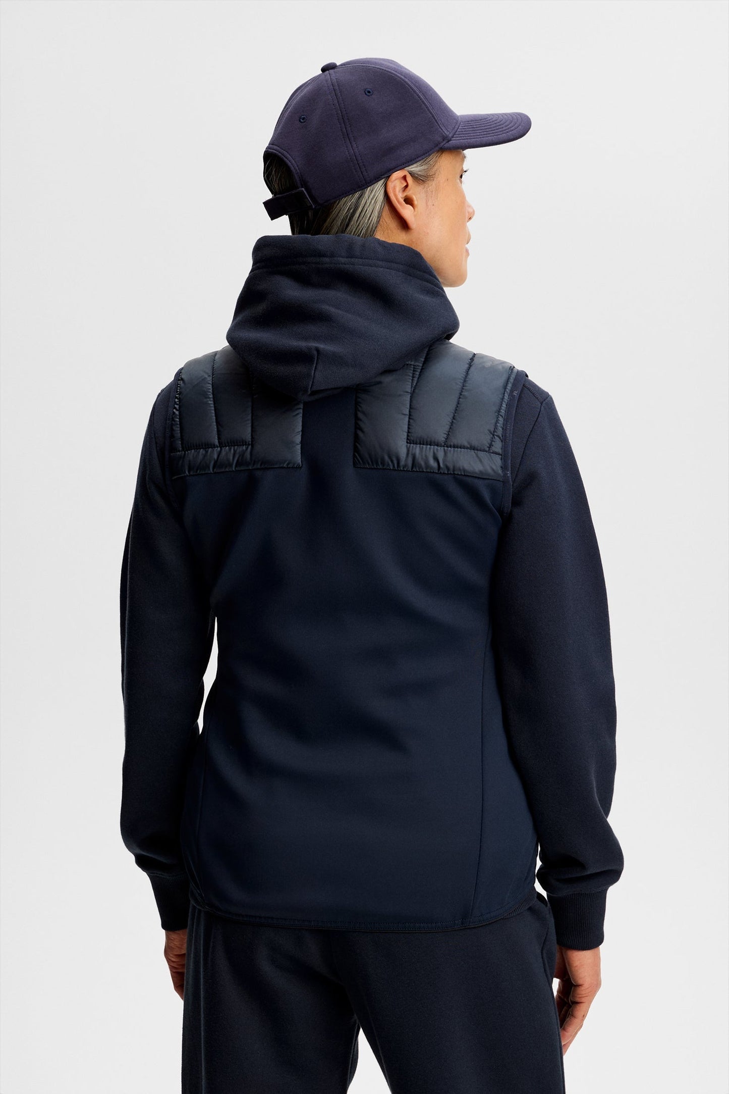 Holma Quilt Hybrid Vest / Navy