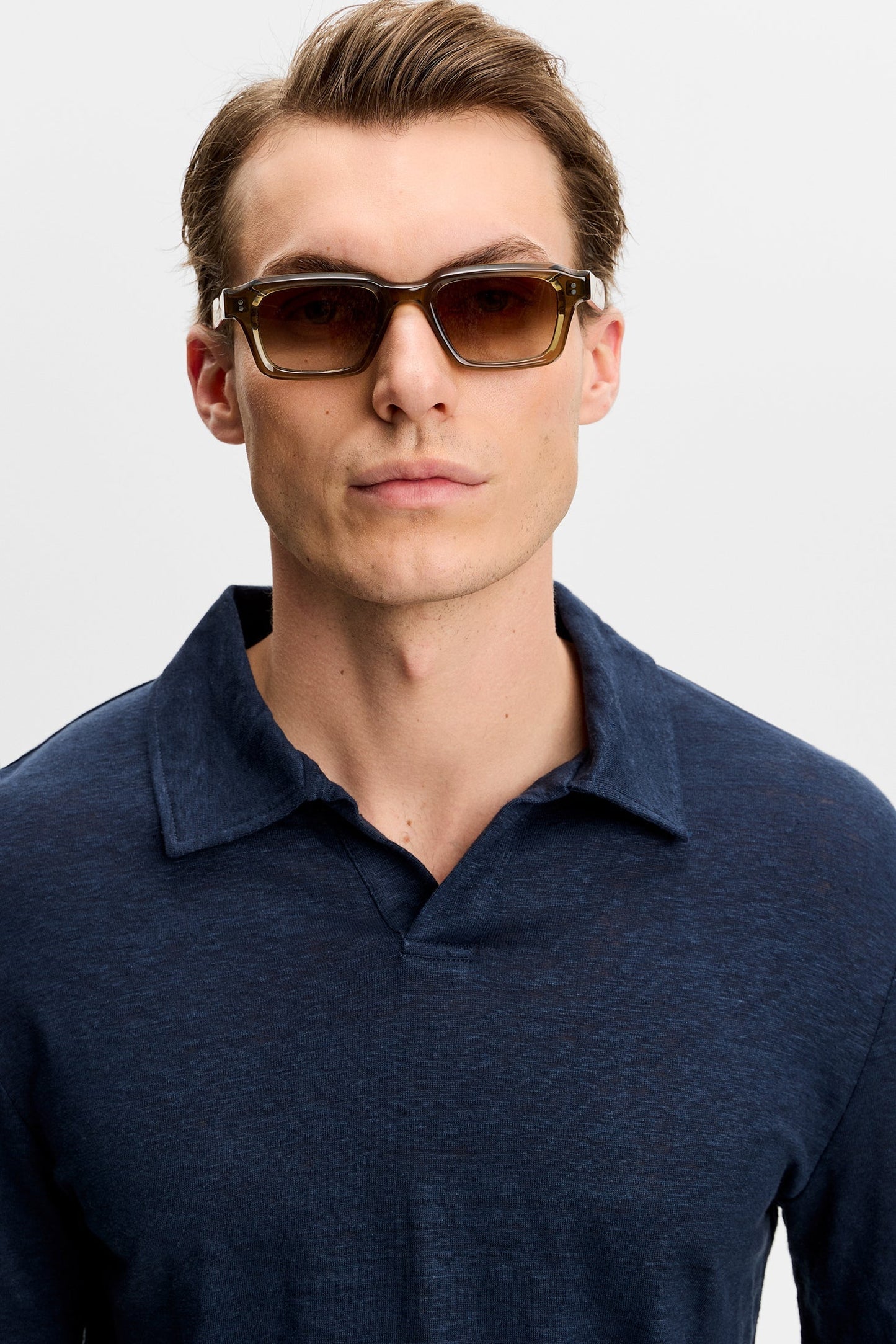 Roy Linen Polo / Navy