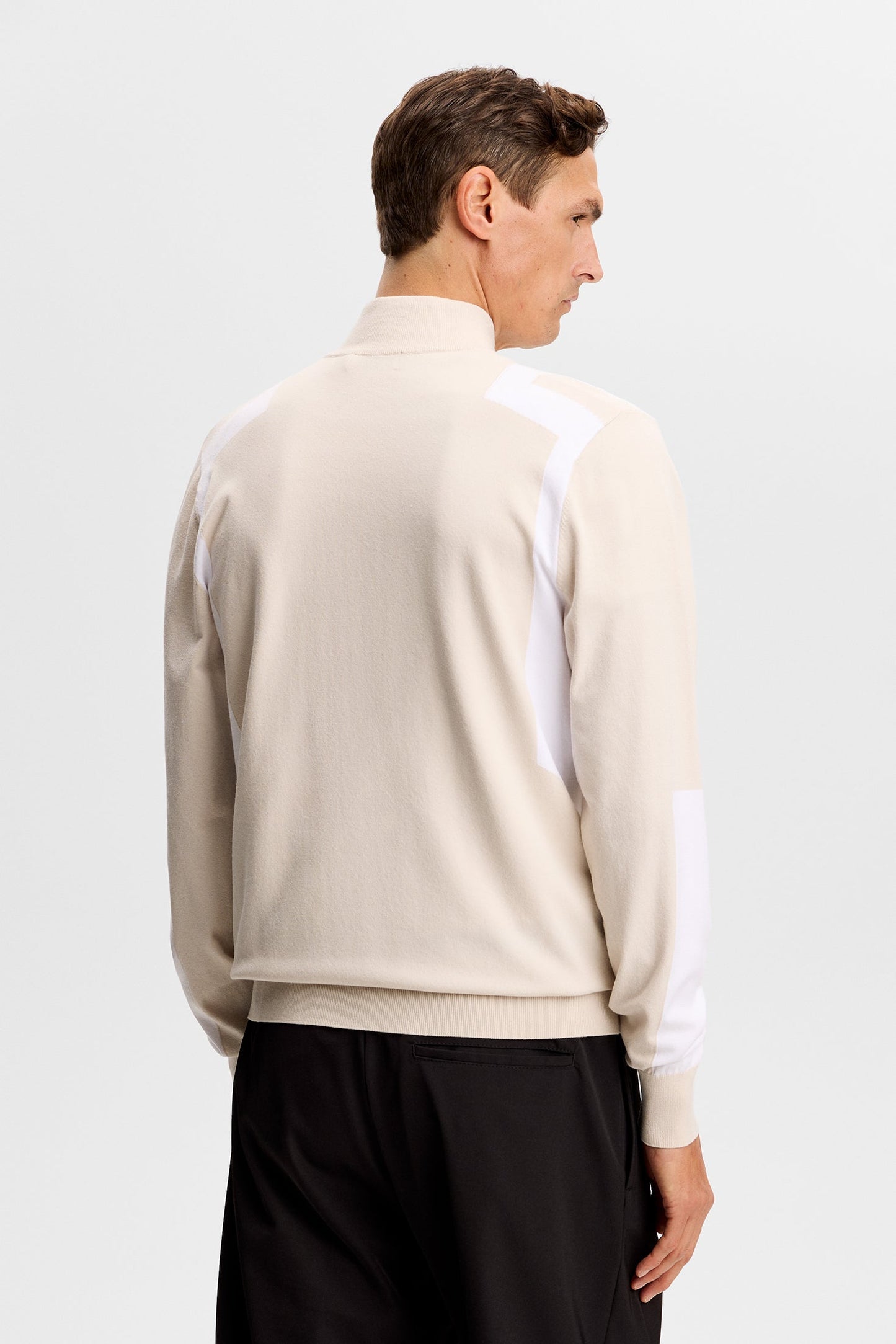 Kendrick Knitted Zip Sweater / Moonbeam