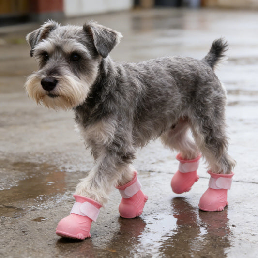 Bottes imperméables en caoutchouc pour chien avec semelle antidérapante | inAccs19