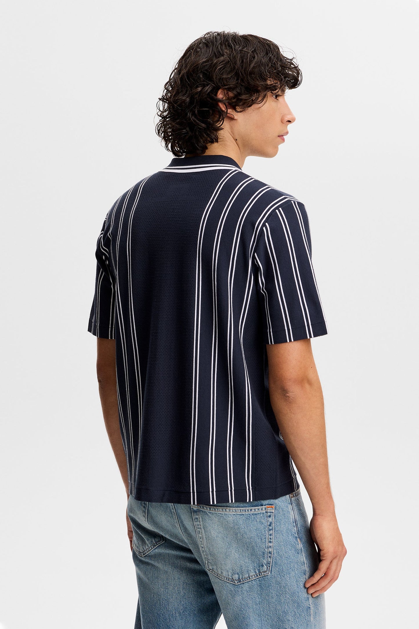 Rue Knit SS Shirt / Navy