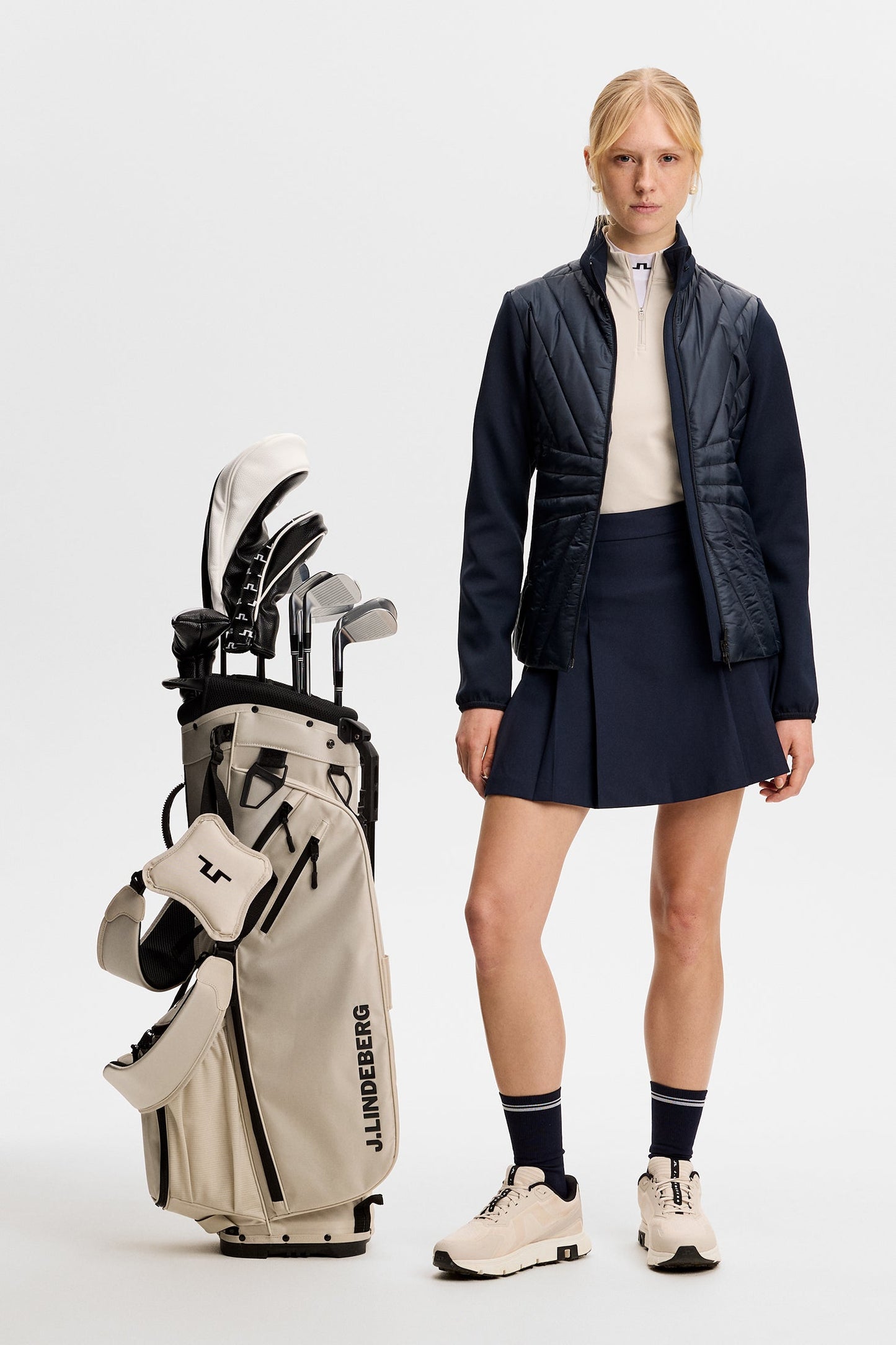 Holma Quilt Hybrid Jacket / Navy