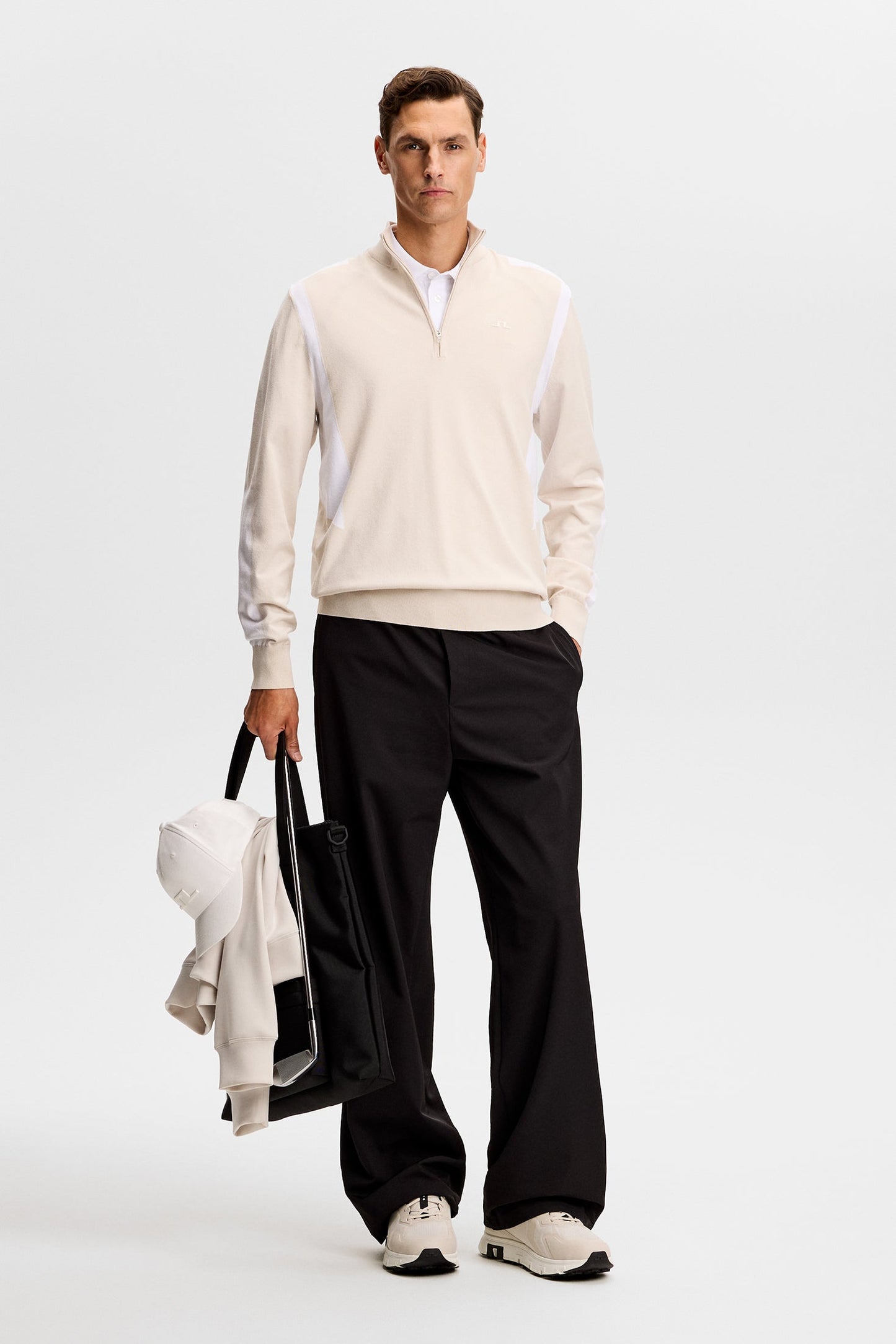 Kendrick Knitted Zip Sweater / Moonbeam