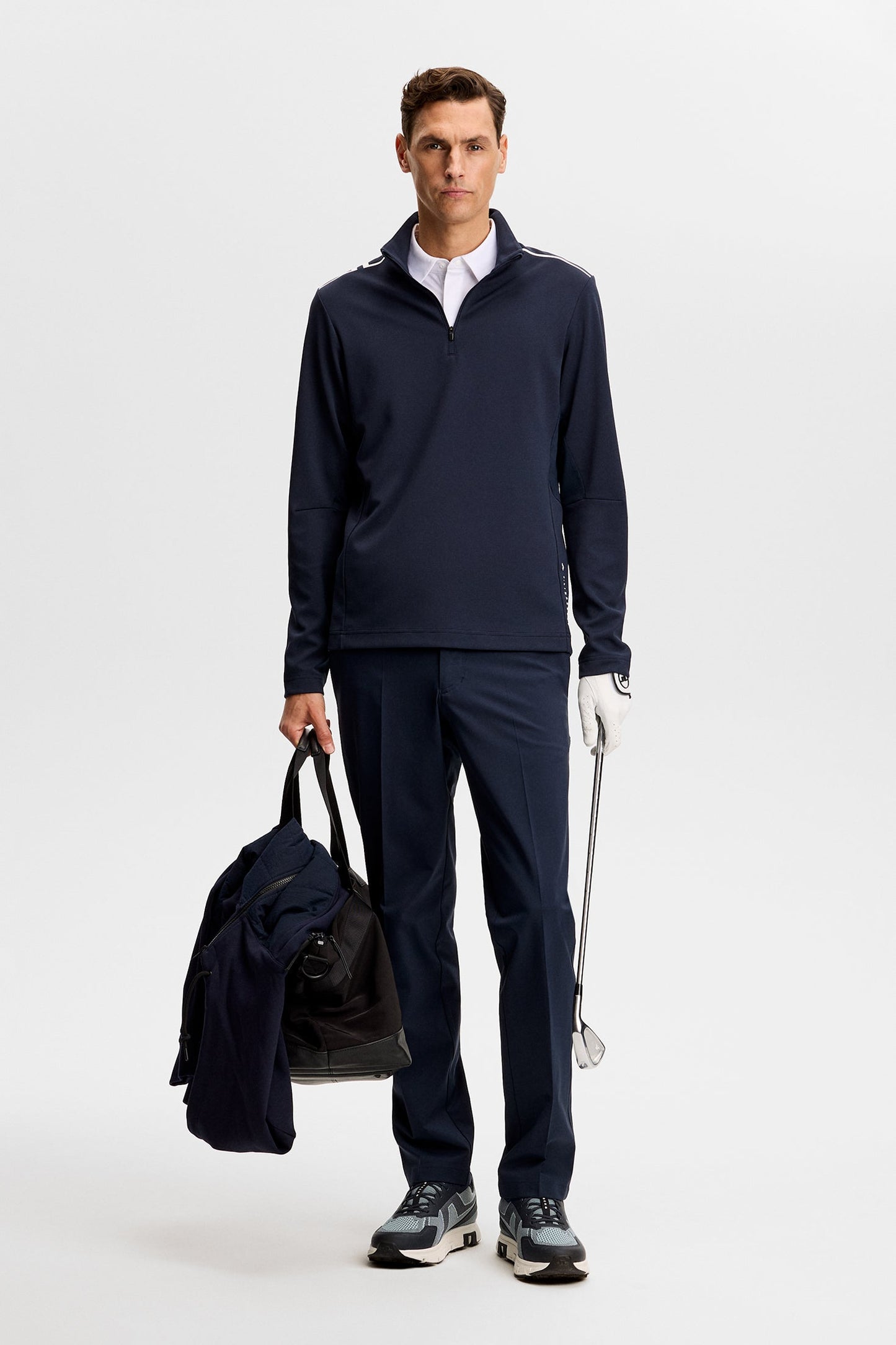Leon Quarter Zip Mid Layer / Navy
