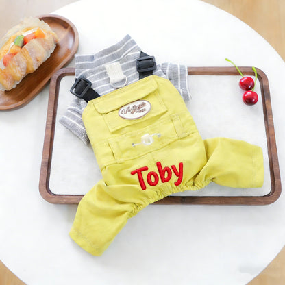 Personalized Embroidered Name Pet Jumpsuit | inCloth21
