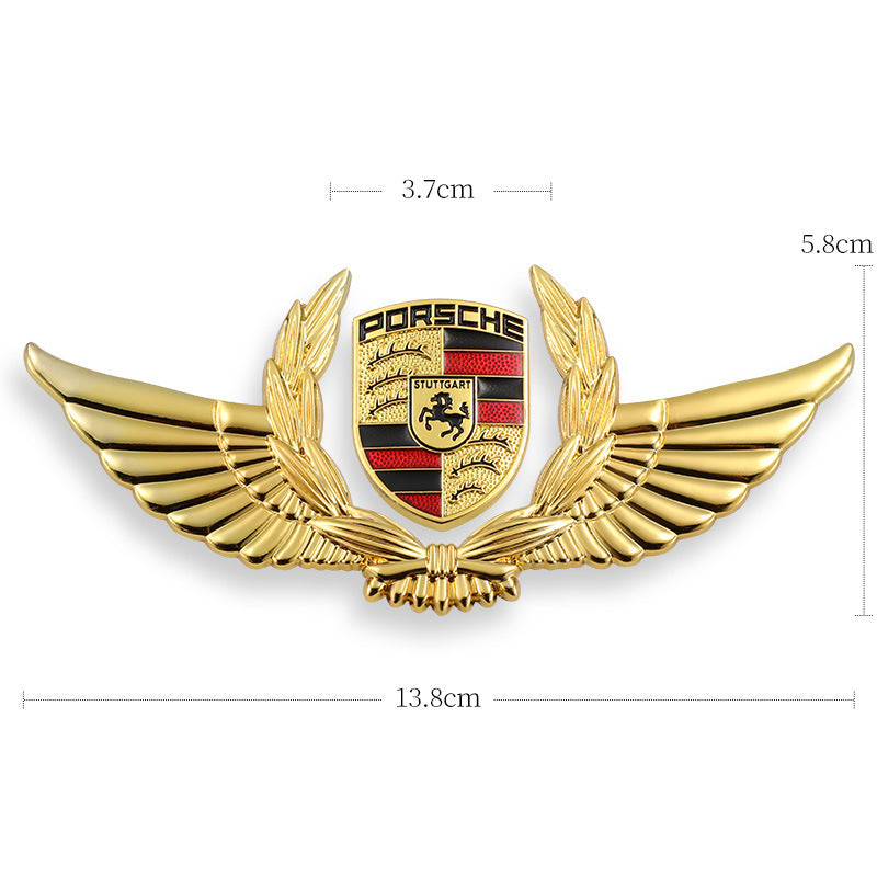 Autocollants de carrosserie 3D dorés pour voiture pour masquer les rayures, autocollants décoratifs, ailes, étiquette latérale, autocollants de logo de voiture