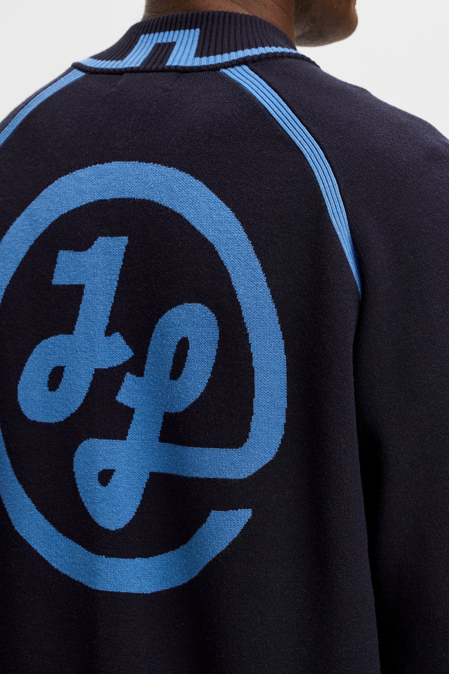 Stanley Jacquard Knit Bomber / Navy