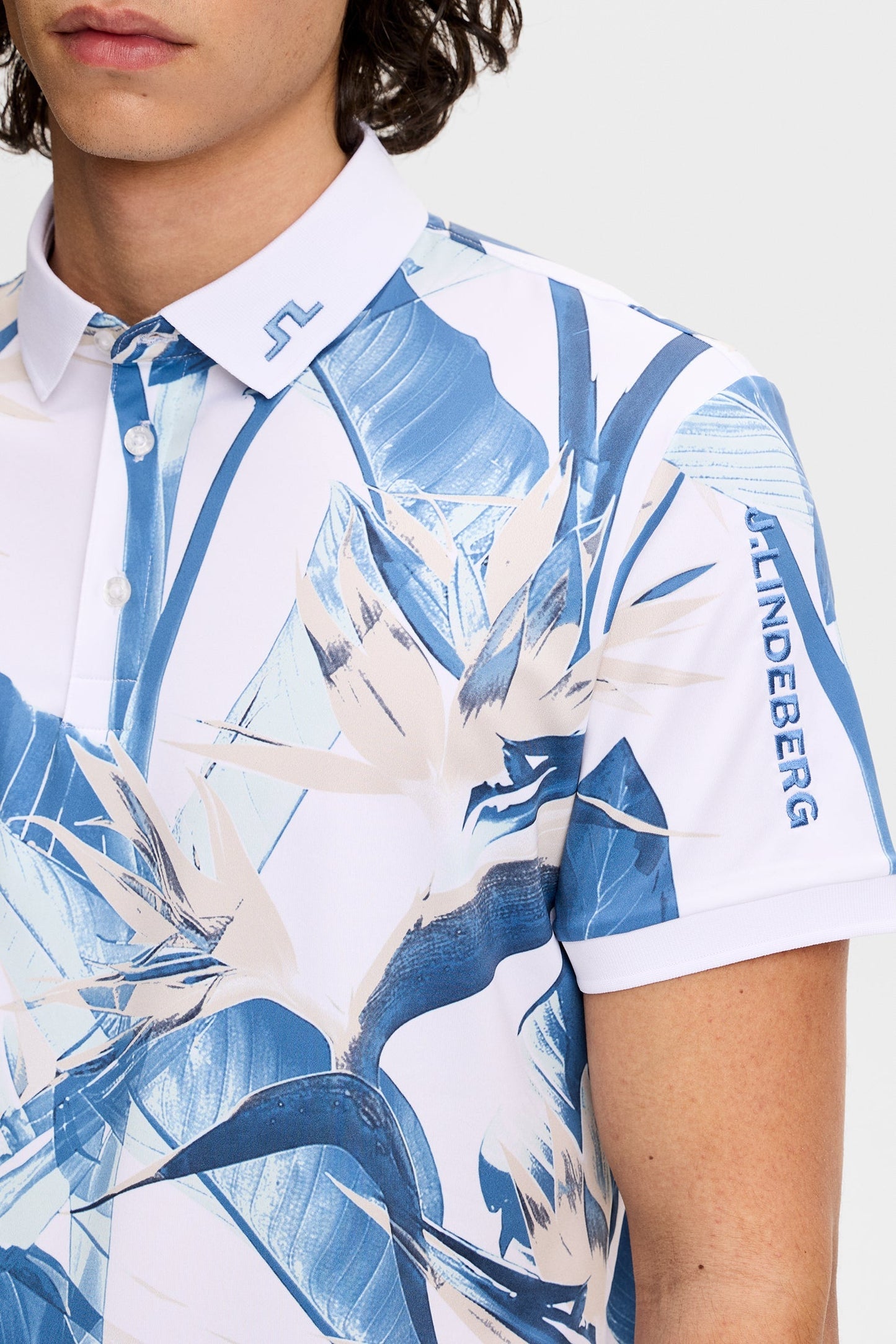Tour Tech Print Polo / Paradise Skylight M