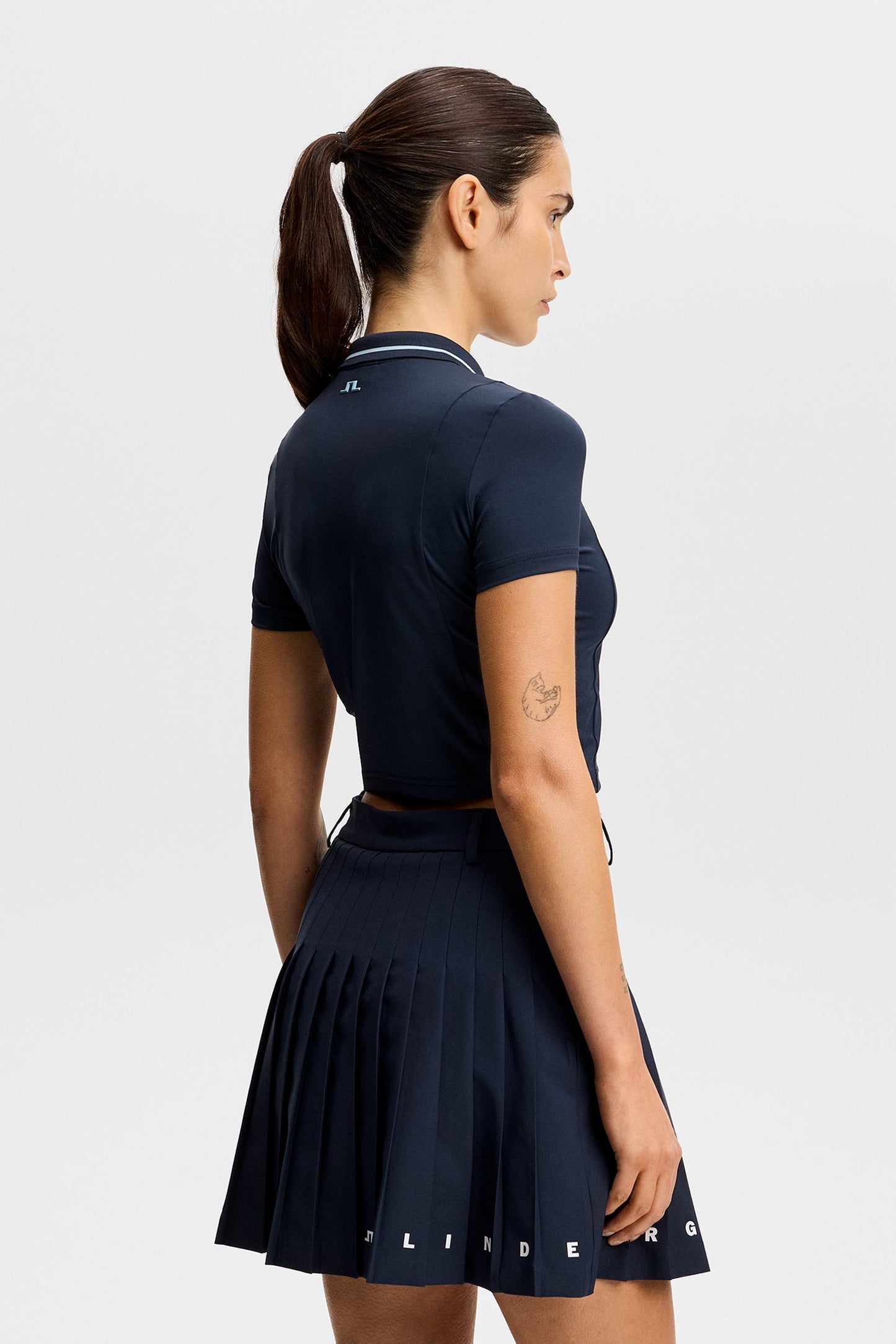 Naomi Cropped Polo / Navy
