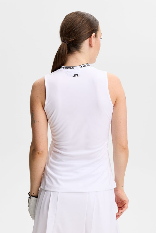 Leya Sleeveless Top / White