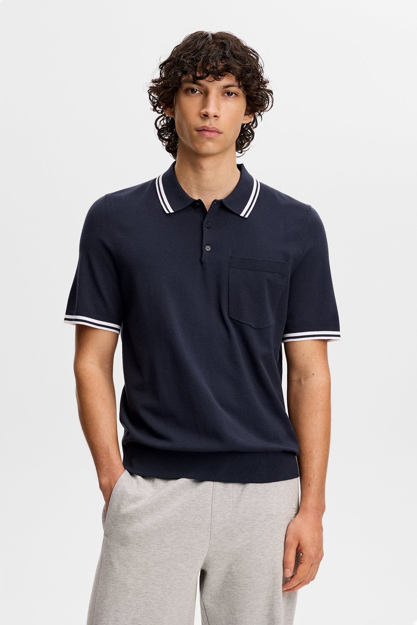 Ramon Knit SS Polo / Navy