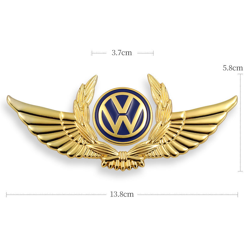 Autocollants de carrosserie 3D dorés pour voiture pour masquer les rayures, autocollants décoratifs, ailes, étiquette latérale, autocollants de logo de voiture