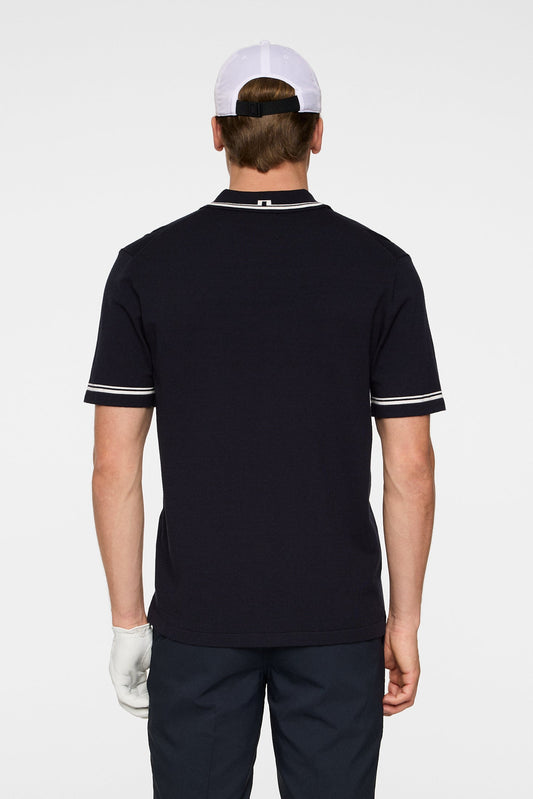 Nicolai Knitted Polo Shirt / Navy