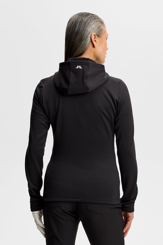 Aerielle Quarter Zip Hood / Black