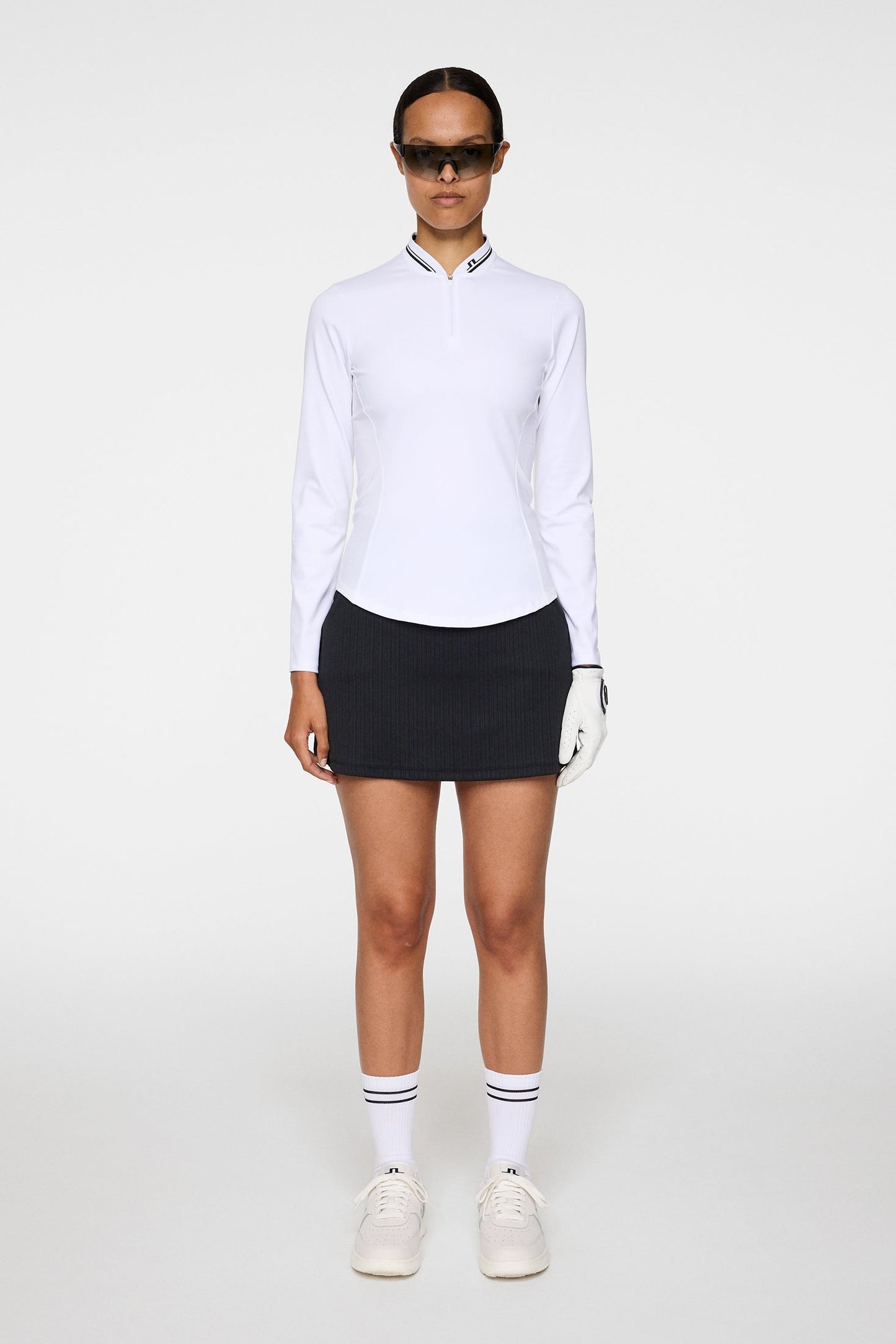 Harper Quarter Zip Mid Layer / White