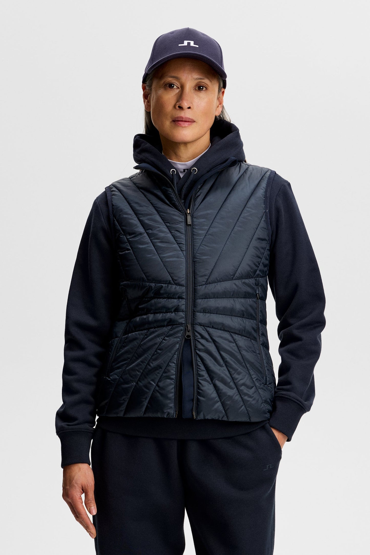 Holma Quilt Hybrid Vest / Navy