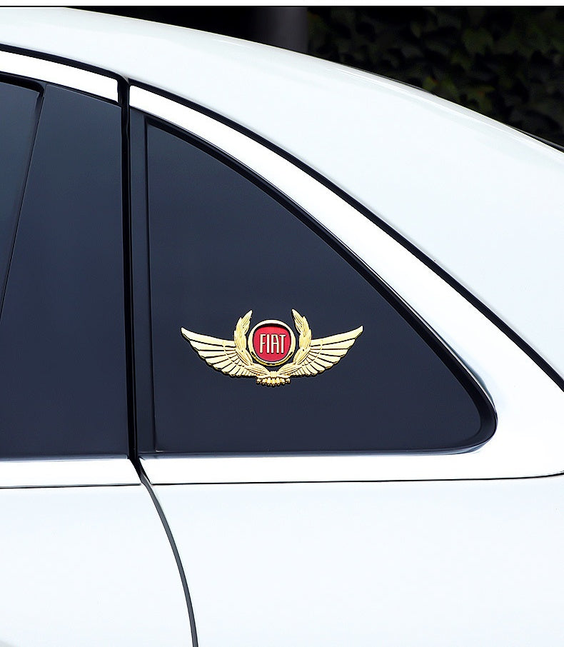 Autocollants de carrosserie 3D dorés pour voiture pour masquer les rayures, autocollants décoratifs, ailes, étiquette latérale, autocollants de logo de voiture