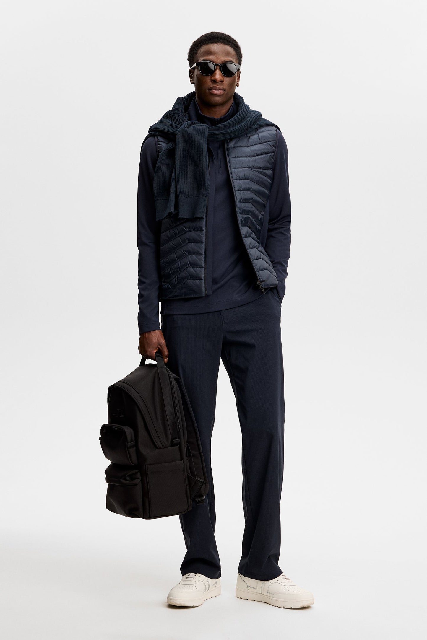 Heyden Quilt Hybrid Vest / Navy