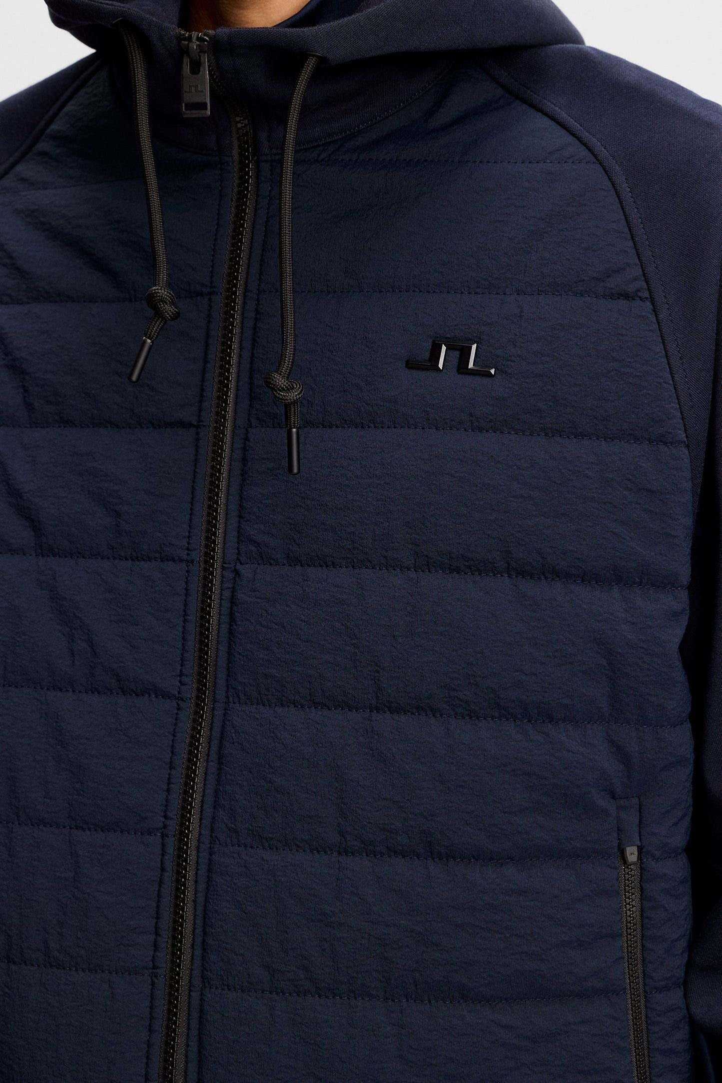 Mijo Hybrid Zip Hood Jacket / Navy
