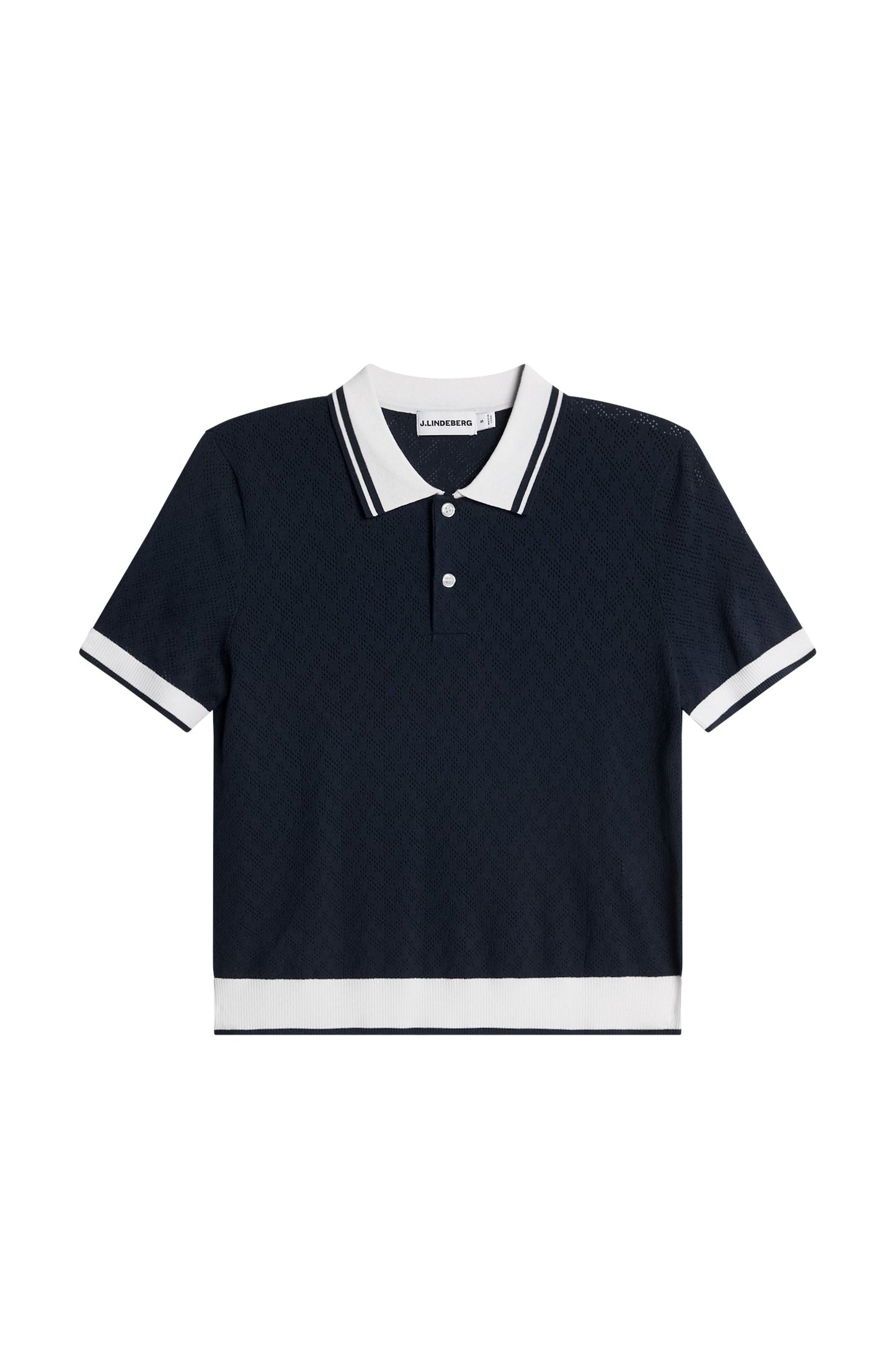 Polly Pointelle Polo / Navy