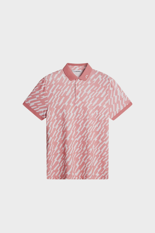 Tour Tech Print Polo / Oak Flamingo M