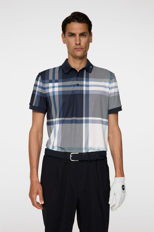 Tour Tech Print Polo DPWT / Tartan Navy