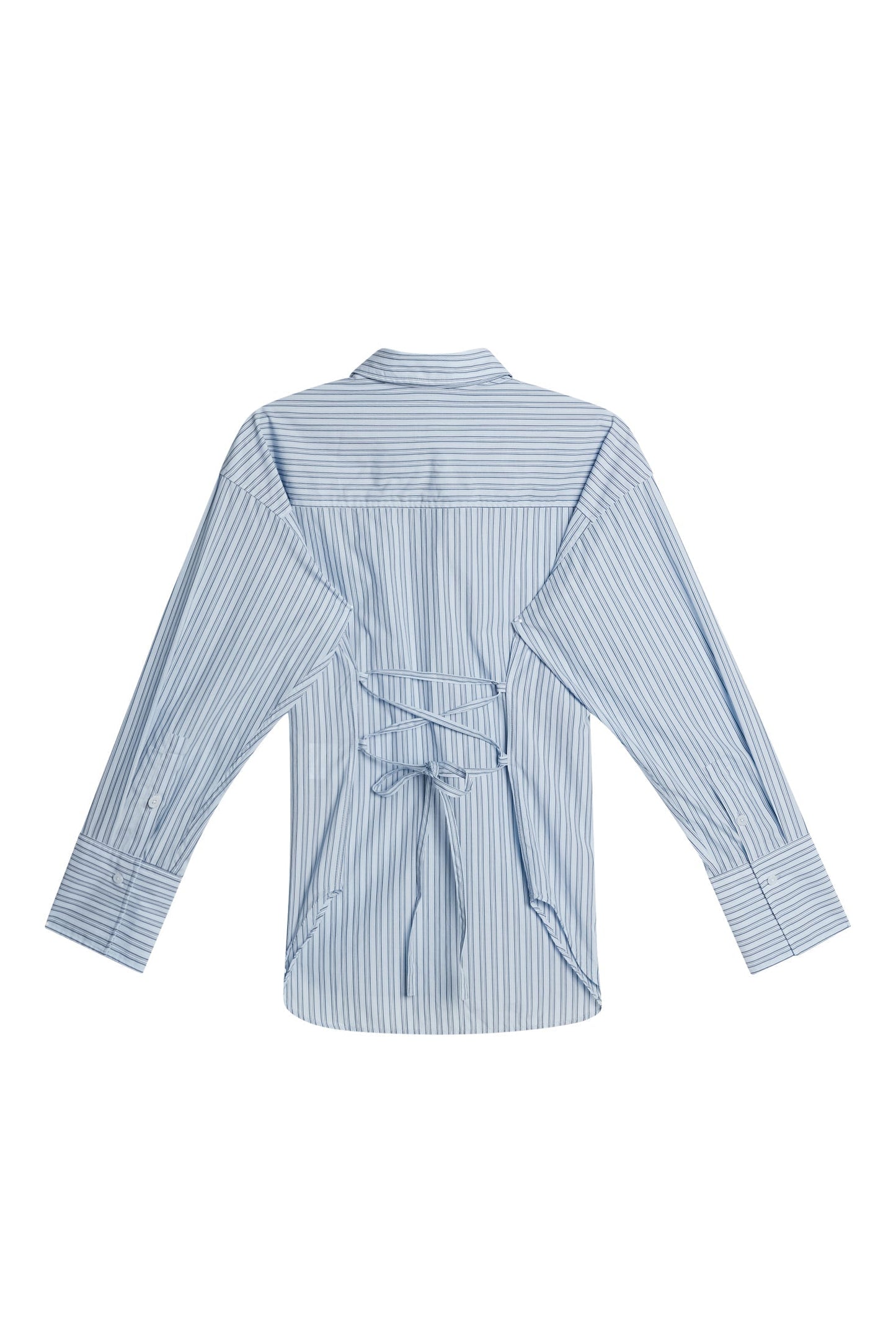 Kristina Cotton Stripe Shirt / Forget-Me-Not
