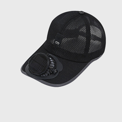🌞🧢 Atmungsaktive Sonnenhut Baseballkappe mit integriertem Solar-Kühlgebläse